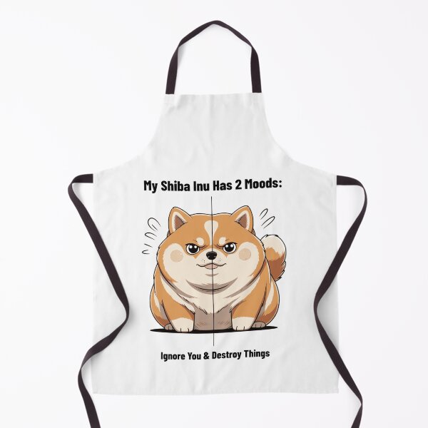 Item preview, 2 Moods Ignore You And Destroy Things - Funny Shiba Inu designed and sold by Happy Hues.