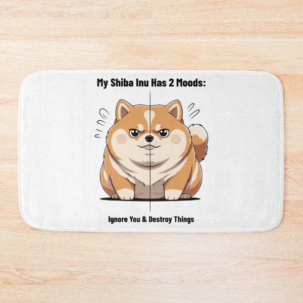Item preview, 2 Moods Ignore You And Destroy Things - Funny Shiba Inu  designed and sold by Happy Hues.
