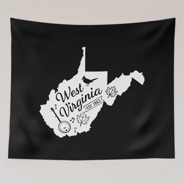 Item preview, West Virginia Vintage Banjo Cardinal Maple Leaf Retro Art designed and sold by Sunflo67.