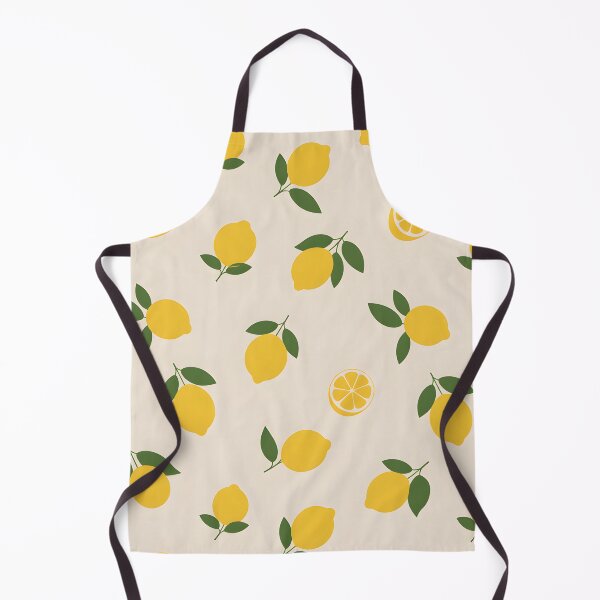 Item preview, Simple Lemon Pattern – Neutral Beige Citrus and Leaf Design designed and sold by EmeraldeaArt.