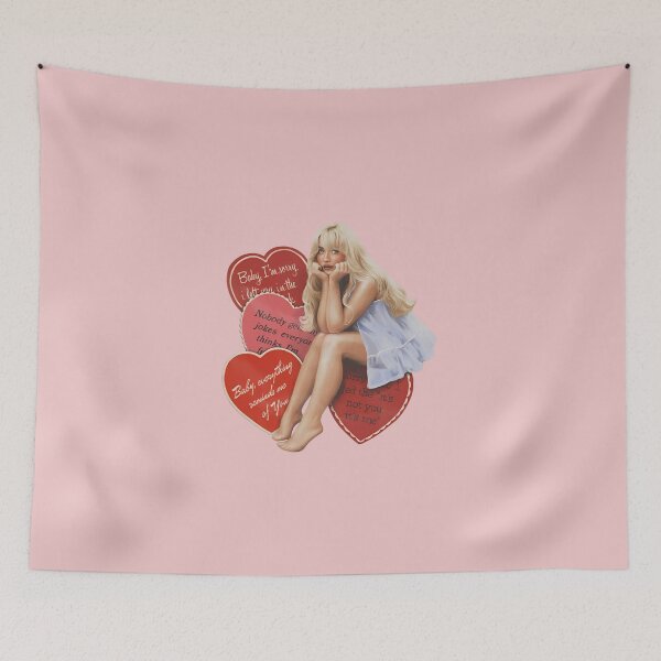 Item preview, Sabrina Carpenter Candy Hearts Sad Romantic Art designed and sold by Moonpaw-Whimsy.
