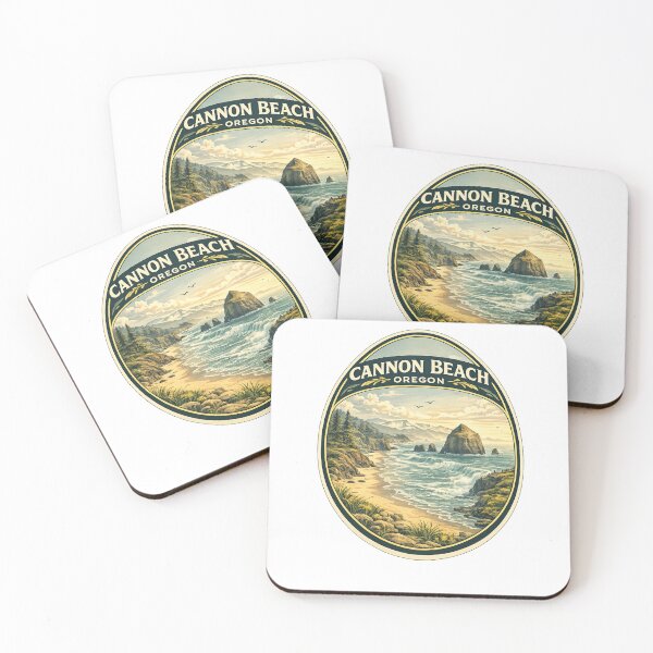 Item preview, Cannon Beach Oregon Haystack Rock Pacific Coast Shoreline designed and sold by Aryabek.