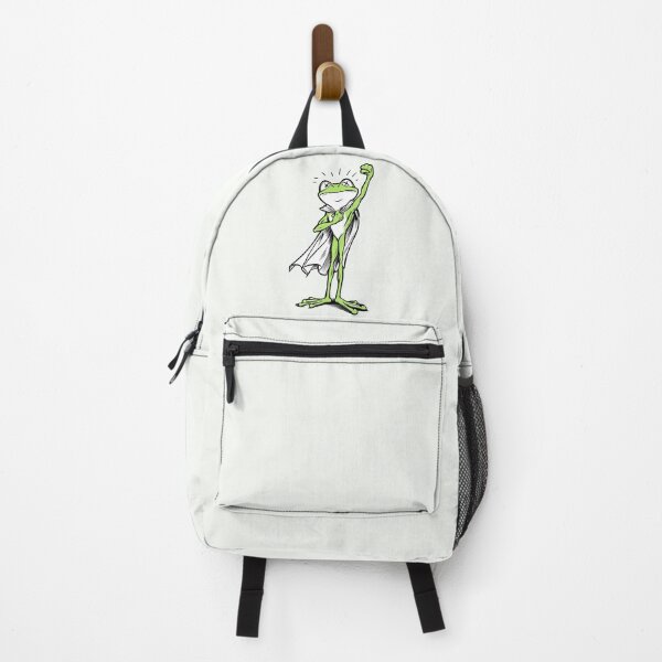 Item preview, Superhero Frog Cartoon Funny Green Cape Mascot designed and sold by PixelQ.