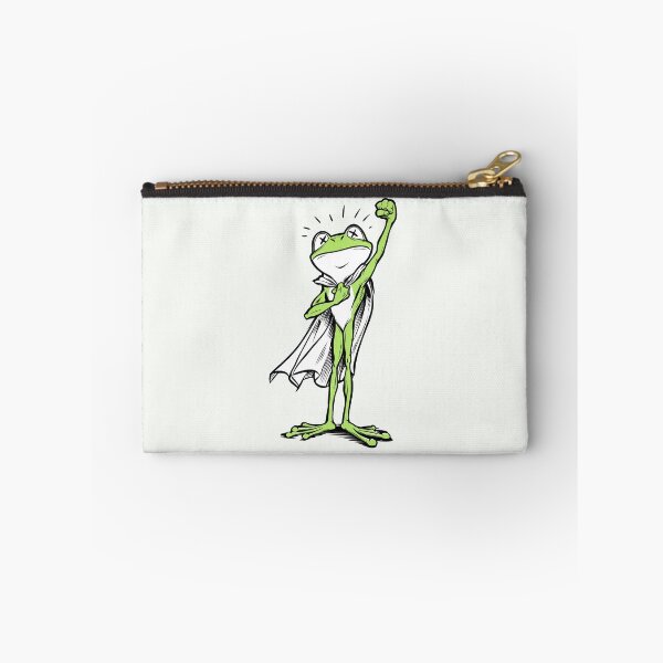 Item preview, Superhero Frog Cartoon Funny Green Cape Mascot designed and sold by PixelQ.