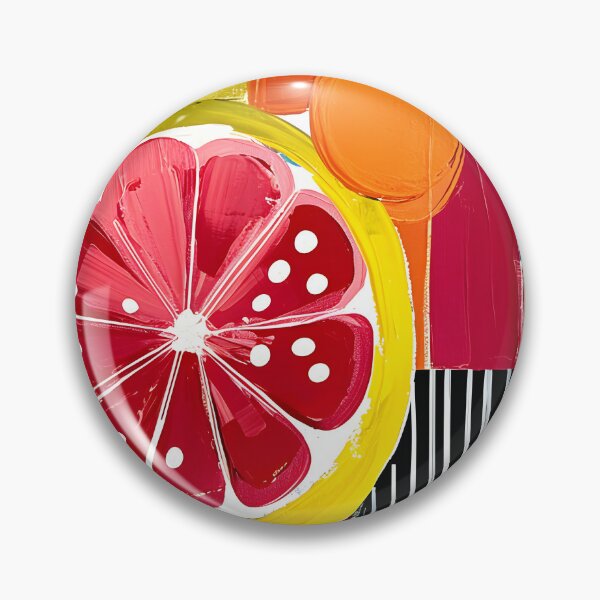 Item preview, Citrus Slice in Colorful Motion - Playful Geometric Fruit Art Bursting with Vibrant Modern Energy designed and sold by OlfactoART Studio.