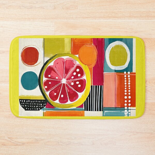 Item preview, Citrus Slice in Colorful Motion - Playful Geometric Fruit Art Bursting with Vibrant Modern Energy designed and sold by OlfactoART Studio.