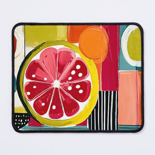 Item preview, Citrus Slice in Colorful Motion - Playful Geometric Fruit Art Bursting with Vibrant Modern Energy designed and sold by OlfactoART Studio.