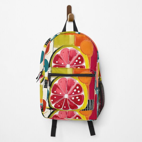 Item preview, Citrus Slice in Colorful Motion - Playful Geometric Fruit Art Bursting with Vibrant Modern Energy designed and sold by OlfactoART Studio.