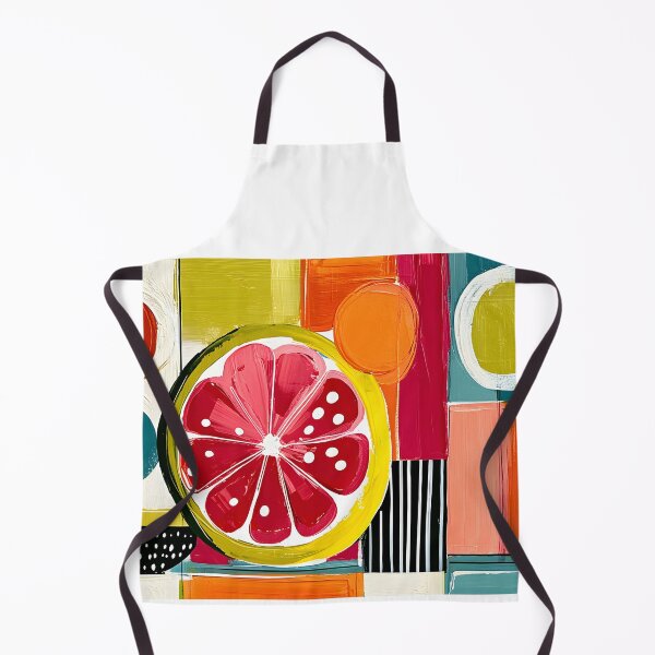 Item preview, Citrus Slice in Colorful Motion - Playful Geometric Fruit Art Bursting with Vibrant Modern Energy designed and sold by OlfactoART Studio.
