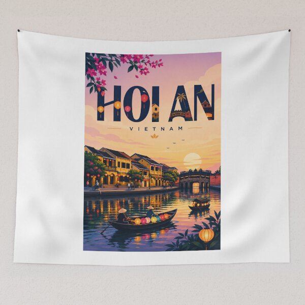 Item preview, Hoi An Vietnam Ancient Town Thu Bon River Lantern Festival designed and sold by Aryabek.