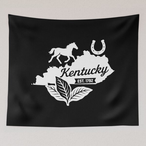 Item preview, Kentucky Vintage Horse Horseshoe Tobacco Leaf Retro Art designed and sold by Sunflo67.