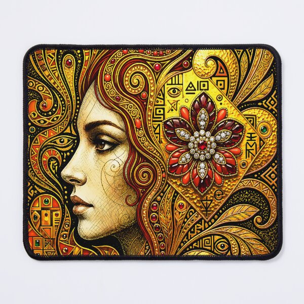 Item preview, Gilded Ornate Gold Art Nouveau Woman Portrait designed and sold by hepcat-plus.