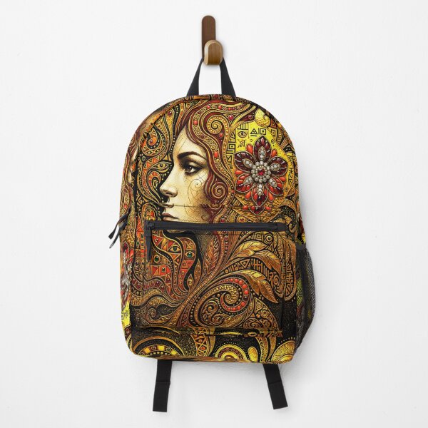 Item preview, Gilded Ornate Gold Art Nouveau Woman Portrait designed and sold by hepcat-plus.