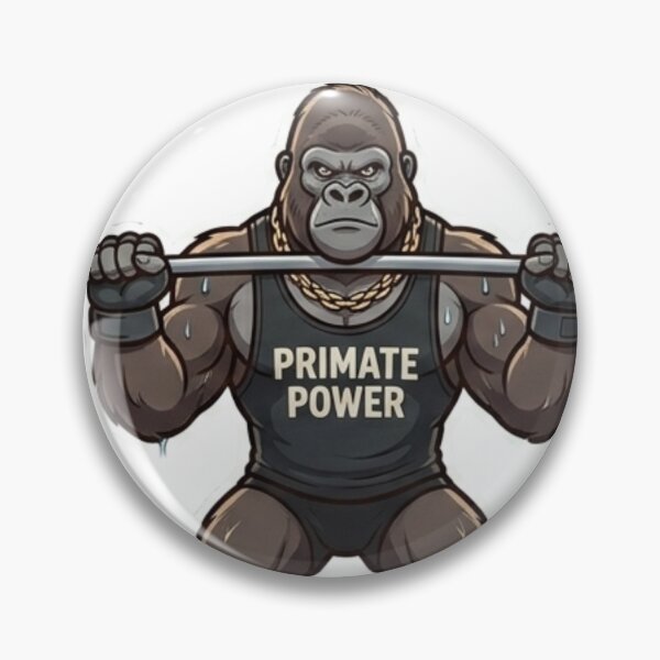 Item preview, Primate Power Gorilla Weightlifting Gym Enthusiast designed and sold by JeevanStickers.