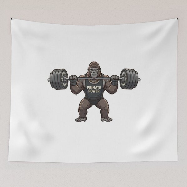 Item preview, Primate Power Gorilla Weightlifting Gym Enthusiast designed and sold by JeevanStickers.