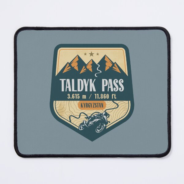 Item preview, Taldyk Pass Alay Kyrgyzstan Biker Badge designed and sold by CynthiaGraphics.
