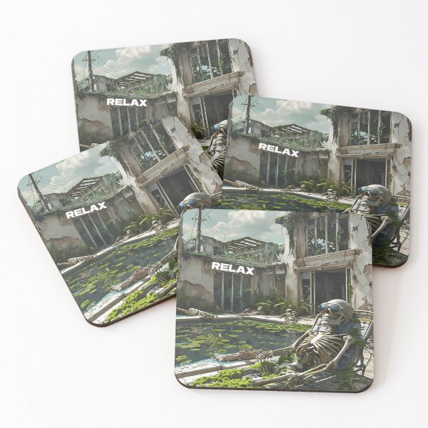 Item preview, Relax - Funny Skeleton Apocalypse Art designed and sold by Modern Nest Art.