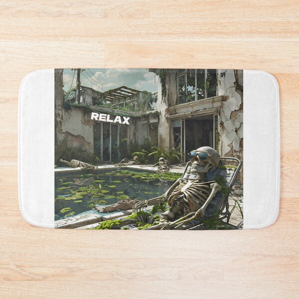Item preview, Relax - Funny Skeleton Apocalypse Art designed and sold by Modern Nest Art.