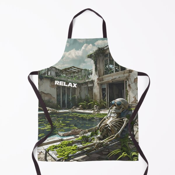 Item preview, Relax - Funny Skeleton Apocalypse Art designed and sold by Modern Nest Art.