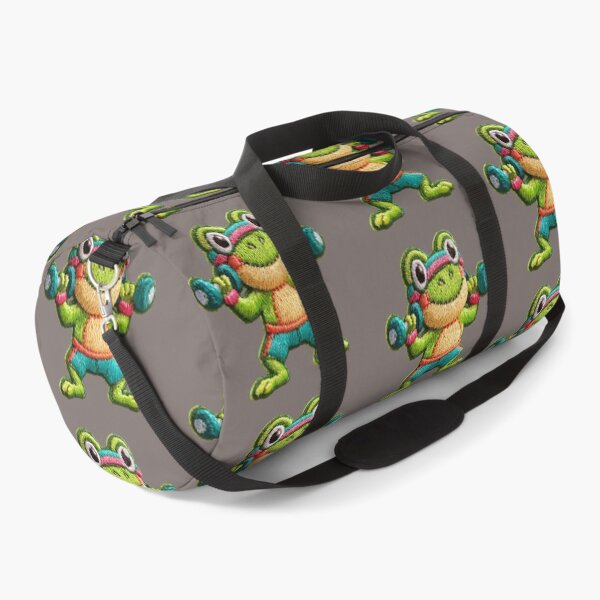 Item preview, Cute Weightlifting Frog Patch designed and sold by MegaNovaArt.