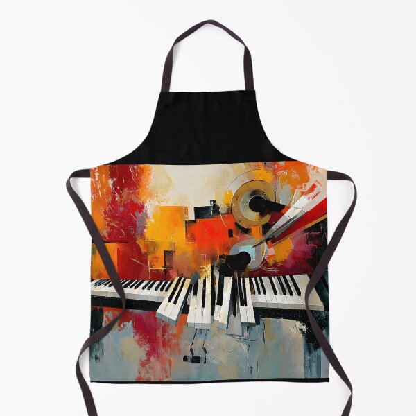 Item preview, Fragments of Melody - Abstract Piano Keys Flowing Through Vivid Color and Musical Imagination designed and sold by OlfactoART Studio.