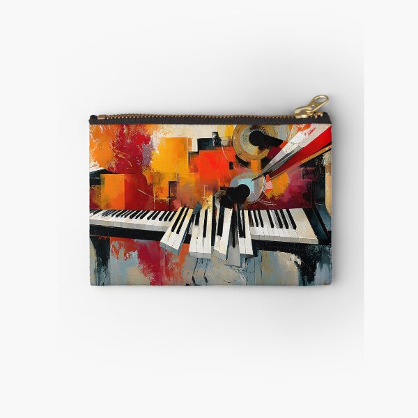 Item preview, Fragments of Melody - Abstract Piano Keys Flowing Through Vivid Color and Musical Imagination designed and sold by OlfactoART Studio.