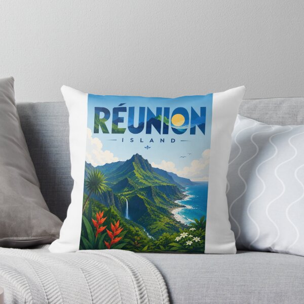 Item preview, Réunion Island Indian Ocean Volcanic Peaks and Coastline designed and sold by Aryabek.