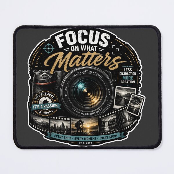 Item preview, Focus On What Matters Photography Sticker designed and sold by Omanut Studio — By Ashwin..