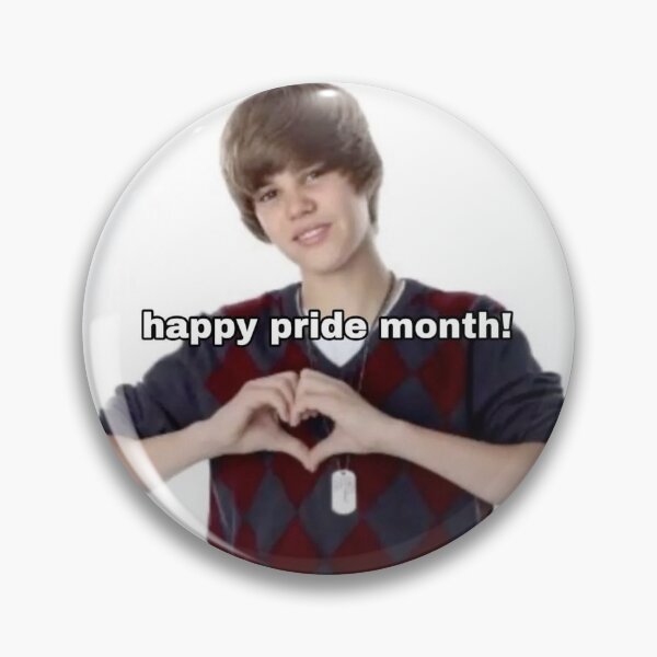 Item preview, JB Justin Bieber Gay pride month LGBTQ Meme designed and sold by wildinkgreetings.