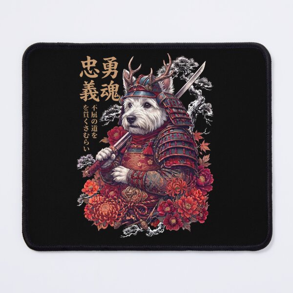 Item preview, Japanese West Highland White Terrier Art Samurai Aesthetic Dog Owner designed and sold by DoodleTortle.