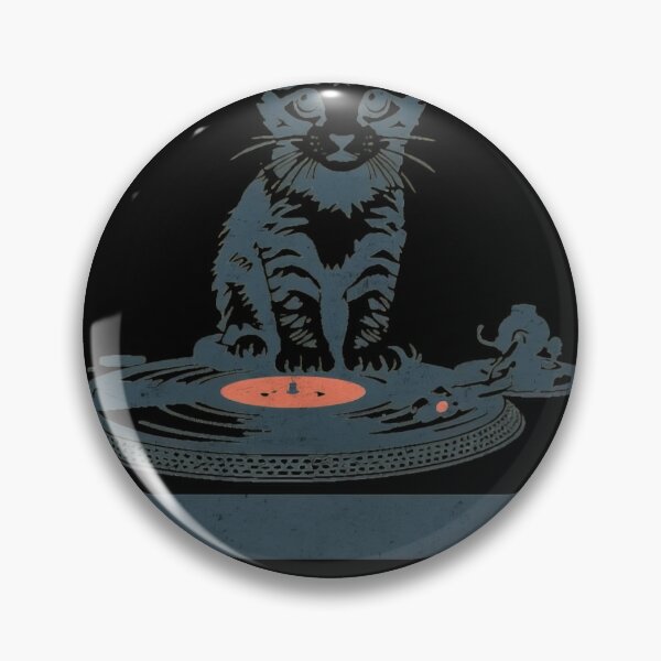 Item preview, Retro Kitty on Turntable with Vinyl Record #9636 designed and sold by trusty-ben-art.
