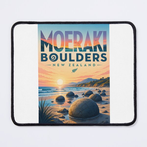 Item preview, Moeraki Boulders Otago New Zealand Coastal Sunrise designed and sold by Aryabek.