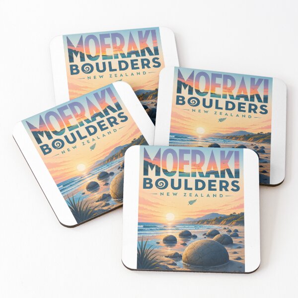 Item preview, Moeraki Boulders Otago New Zealand Coastal Sunrise designed and sold by Aryabek.