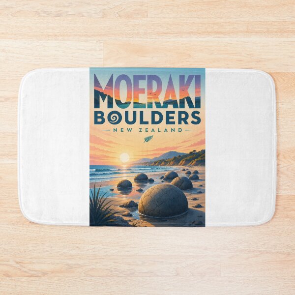 Item preview, Moeraki Boulders Otago New Zealand Coastal Sunrise designed and sold by Aryabek.