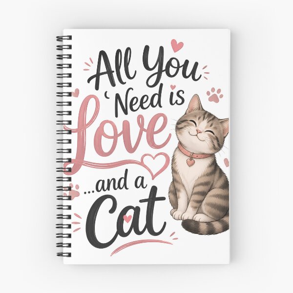 Item preview, All You Need is Love and a Cat Design | Cute Valentines Kitten SVG designed and sold by mimouna00.