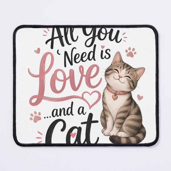 Item preview, All You Need is Love and a Cat Design | Cute Valentines Kitten SVG designed and sold by mimouna00.