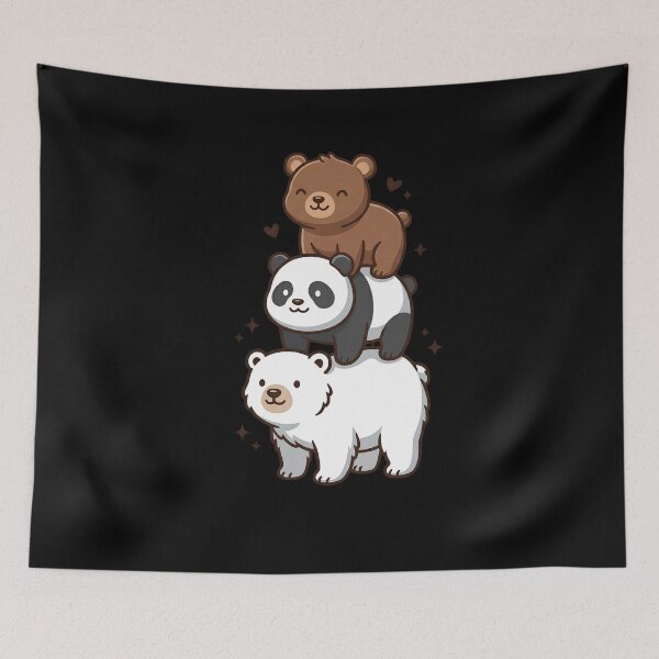 Item preview, We Bears Realistic TShirt, Stacked Bares designed and sold by THREE LITTLE BEANS.