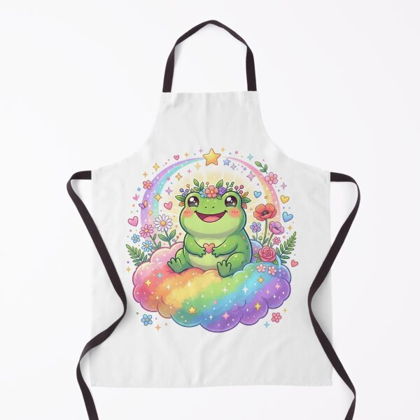 Item preview, Rainbow Frog Sticker Cute Kawaii Frog on Rainbow Happy Frog Aesthetic designed and sold by Elviqus Shop.