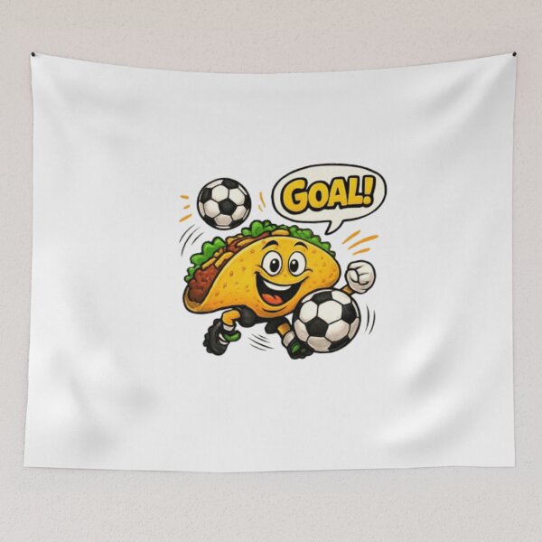 Item preview, Funny Taco Soccer Goal Sticker designed and sold by syndia2209.
