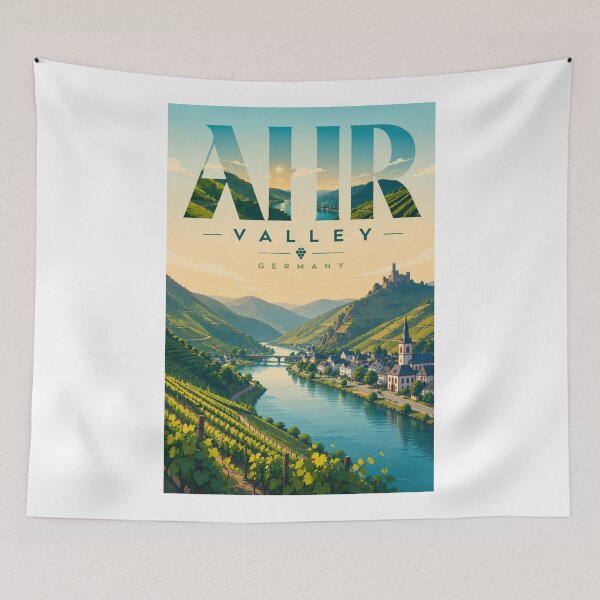 Item preview, Ahr Valley Mosel River Vineyards Germany Wine Region designed and sold by Aryabek.