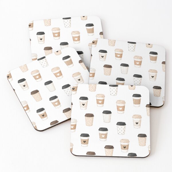 Item preview, Coffee To Go Pattern – Cute Takeaway Coffee Cup Seamless Design designed and sold by Seculinator.