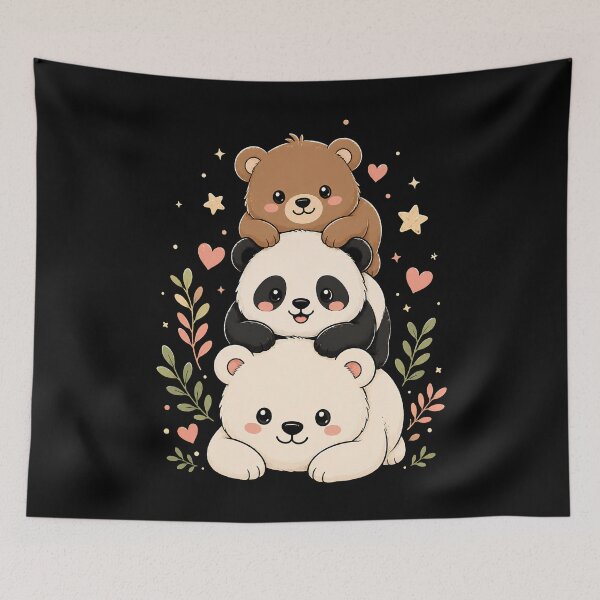 Item preview, We Bears Realistic TShirt, Stacked Bares designed and sold by THREE LITTLE BEANS.