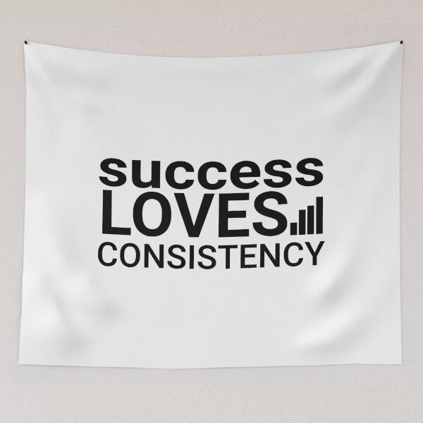 Item preview, Success Loves Consistency – Motivational Typography Quote Design designed and sold by Amsafjol.