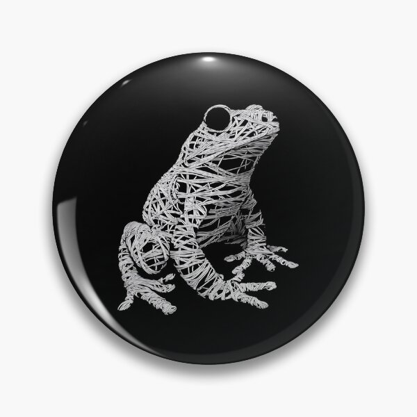 Item preview, Negative Space Frog Art Yarn Thread Surreal Sketch designed and sold by PixelQ.