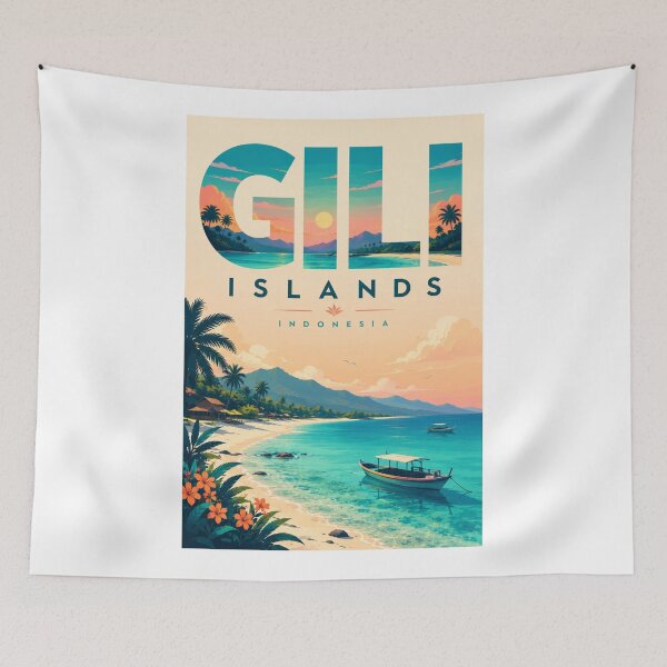 Item preview, Gili Islands Lombok Indonesia Tropical Coastline Archipelago designed and sold by Aryabek.