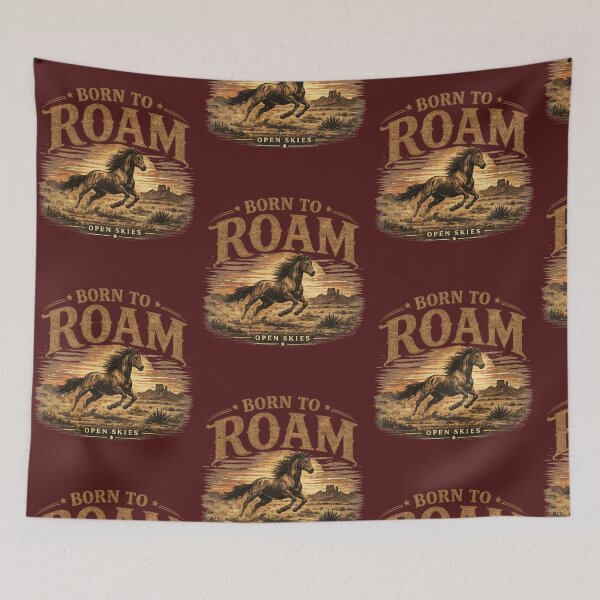 Item preview, Born To Roam Western Horse Vintage Graphic designed and sold by Anyshca.