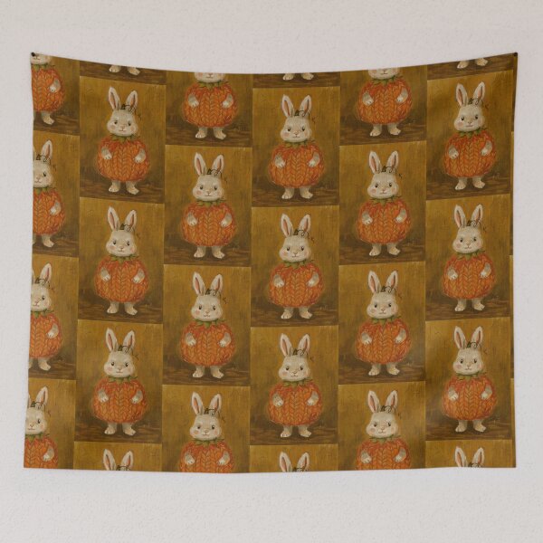 Item preview, Pumpkin Sweater Bunny designed and sold by LafinaArt.