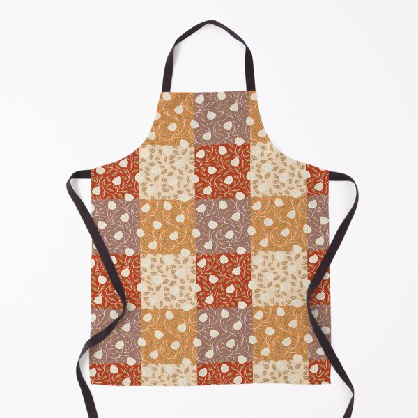 Item preview, Hand-painted floral faux quilt pattern in autumnal colors designed and sold by Sonja Birkelbach.