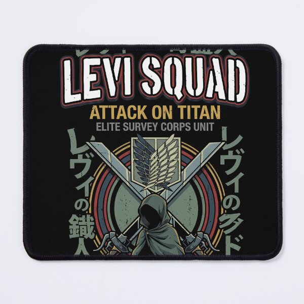 Item preview, Attack on Titan Levi Squad Anime Manga Graphic Tee designed and sold by Senpaiwaves.