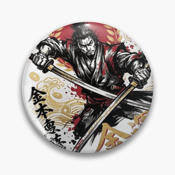 Item preview, Miyamoto Musashi Golden Fortune - Samurai Prosperity Sumi-e Art designed and sold by SAMURAI-KAMON.